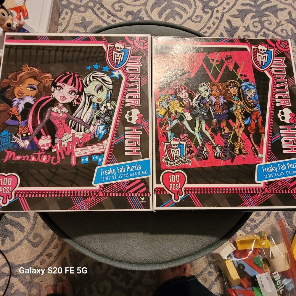 Two Monster High Freaky Fab Puzzles